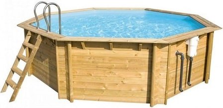 houten zwembad ingraven cerland