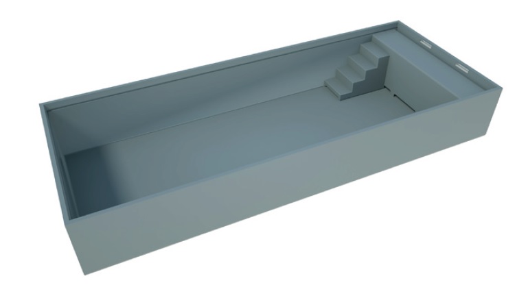 Vinylester monoblock inbouwzwembad