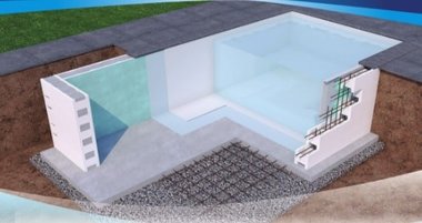 Polystyreen blokken bouwkundig zwembad